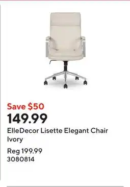 Staples ElleDecor Lisette Elegant Chair Ivory offer