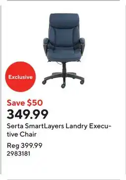 Staples Serta SmartLayers Landry Executive Chair offer