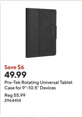 Staples Pro-Tek Rotating Universal Tablet Case for 9-10.5 Devices offer