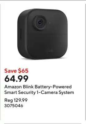 Staples Amazon Blink Battery-Powered Smart Security 1-Camera System offer