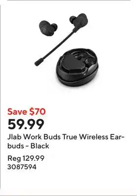 Staples Jlab Work Buds True Wireless Earbuds - Black offer