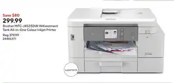 Staples Brother MFC-J4535DW INKvestment Tank All-in-One Colour Inkjet Printer offer