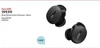 Staples Bose Quietcomfort Earbuds - Black offer