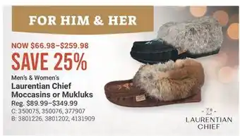 Cabela's Laurentian Chief Moccasins or Mukluks offer