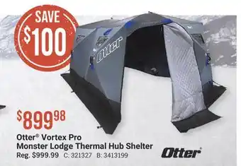 Cabela's Otter Vortex Pro Monster Lodge Thermal Hub Shelter offer