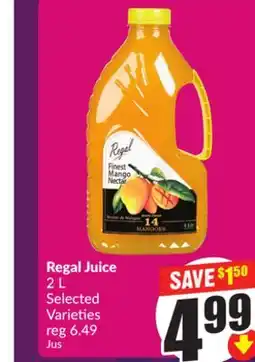 Chalo FreshCo Regal Juice 2 L Selected Varieties offer