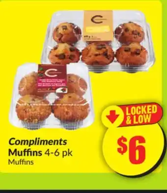 FreshCo Compliments Muffins 4-6 pk offer