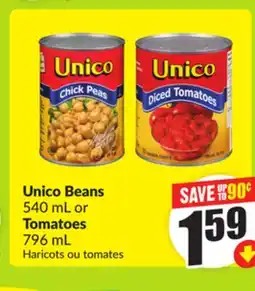 FreshCo Unico Beans 540 mL or Tomatoes 796 mL offer