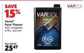 Home Hardware Varsol Paint Thinner offer