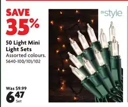 Home Hardware 50 LIGHT Mini Light Set offer