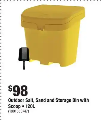 Home Depot Outdoor Salt, Sand and Storage Bin with Scoop • 120L offer