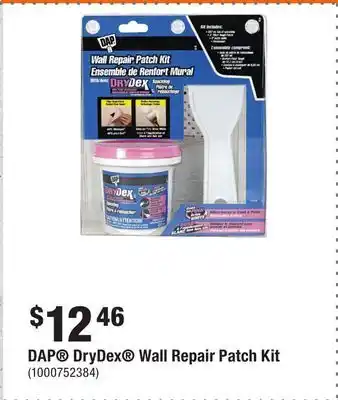 Home Depot DAP DryDex Wall Repair Patch Kit offer