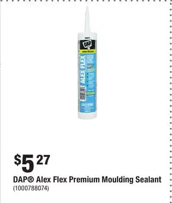 Home Depot DAP Alex Flex Premium Moulding Sealant offer