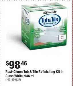 Home Depot Rust-Oleum Tub & Tile Refinishing Kit in Gloss White, 946 ml offer