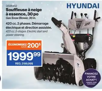 Patrick Morin Hyundai Gas Snow Blower, 30 in offer