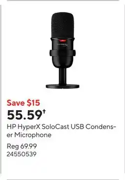 Staples HP HyperX SoloCast USB Condenser Microphone offer