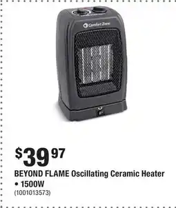 Home Depot BEYOND FLAME Oscillating Ceramic Heater • 1500W offer