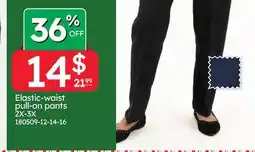 Rossy Elastic-waist pull-on pants 2X-3X offer