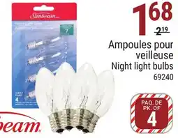 Rossy Sunbeam Night light bulbs offer