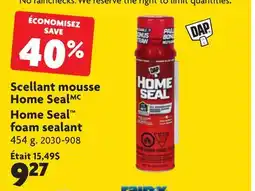 Home Hardware Scellant mousse Home SealMC Home Seal foam sealant offer