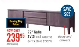 The Brick Gabe 72 Modern TV Stand with Storage for TVs up to 80- Walnut Brown offer