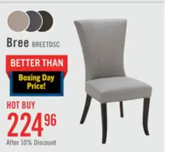 The Brick Bree Dining Chair with Vegan Leather Fabric - Taupe offer