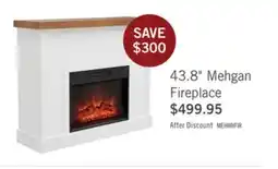 The Brick Mehgan 43.8 Modern Electric Fireplace - White & Brown Two Tone offer