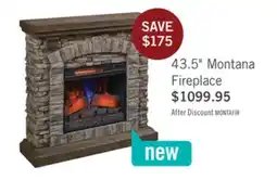 The Brick Montana 43.5 Rustic Electric Fireplace - Grey Stone offer