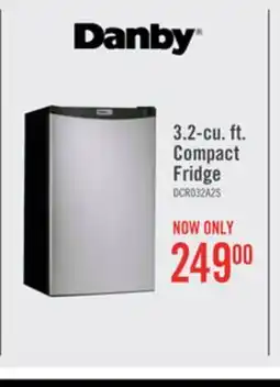 The Brick Danby 17.7 3.2 Cu. Ft. Single-Door Mini Fridge - Stainless Steel - DCR032A2BSLDD offer