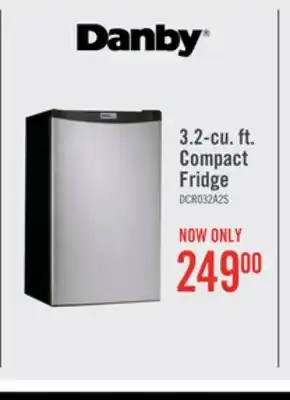 The Brick Danby 17.7 3.2 Cu. Ft. Single-Door Mini Fridge - Stainless Steel - DCR032A2BSLDD offer