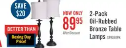 The Brick 29 Oil-Rubbed Bronzed Finish 2-Piece Set - with Two Table Lamps offer