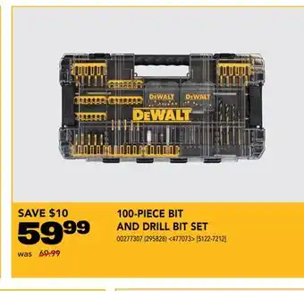 RONA DEWALT 100-PIECE BIT AND DRILL BIT SET offer