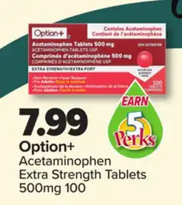 PharmaChoice Option+ Acetaminophen Extra Strength Tablets offer