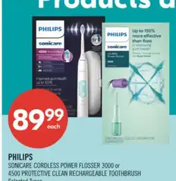 Shoppers Drug Mart PHILIPS SONICARE CORDLESS POWER FLOSSER 3000 or 4500 PROTECTIVE CLEAN RECHARGEABLE TOOTHBRUSH offer