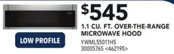 RONA Whirlpool 1.1 CU. FT. OVER-THE-RANGE MICROWAVE HOOD offer