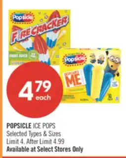 Shoppers Drug Mart POPSICLE ICE POPS offer