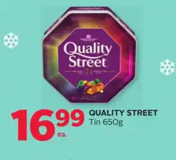 Rexall QUALITY STREET Tin offer