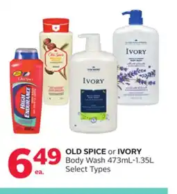 Rexall OLD SPICE or IVORY Body Wash offer