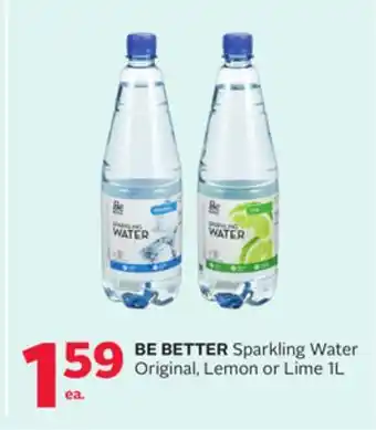 Rexall BE BETTER Sparkling Water Original, Lemon or Lime 1L offer