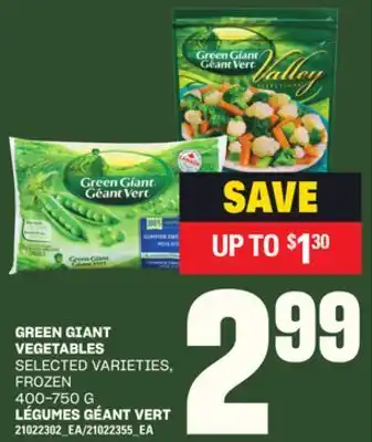 Independent City Market GREEN GIANT VEGETABLES, 400-750 G offer