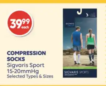 Wellwise by Shoppers COMPRESSION SOCKS Sigvaris Sport 15-20mmHg offer