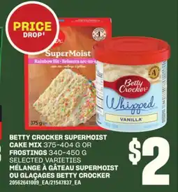 Independent City Market BETTY CROCKER SUPERMOIST CAKE MIX 375-404 G OR FROSTINGS 340-450 G offer