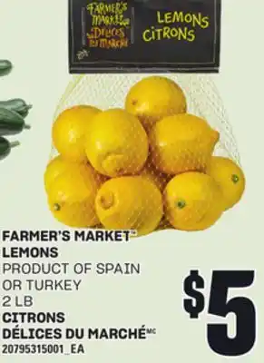 Independent City Market FARMER'S MARKET LEMONS , 2 LB offer