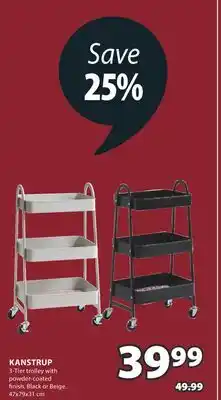 JYSK KANSTRUP 3-Tier trolley offer