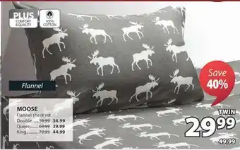 JYSK MOOSE Flannel sheet set offer