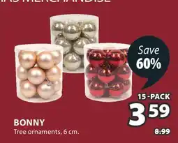 JYSK BONNY Tree ornaments offer