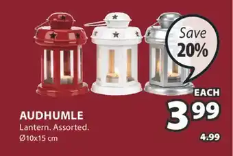 JYSK AUDHUMLE Lantern offer