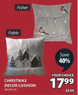 JYSK CHRISTMAS DECOR CUSHION 45x45 cm offer