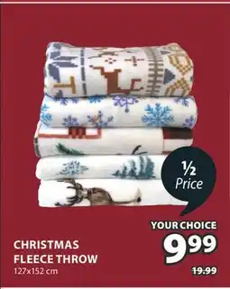 JYSK CHRISTMAS FLEECE THROW offer