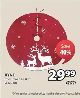 JYSK RYNE Christmas tree skirt offer